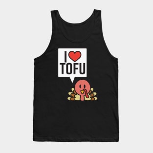 Turkey Loves Tofu Thanksgiving Funny Tofu for Vegans Vegetarian Tank Top